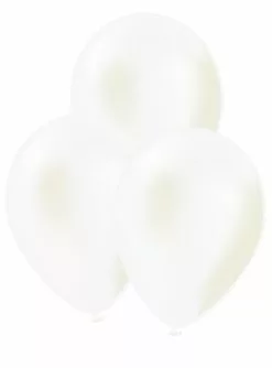 10 Luftballons Perlweiß - Unifarben