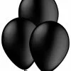 10 Luftballons Schwarz - Unifarben