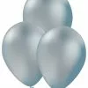 10 Luftballons Silber - Unifarben