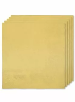 16 Servietten Gold - Unifarben (33x33 Cm)