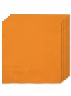 16 Servietten Orange - Unifarben (33x33 Cm)