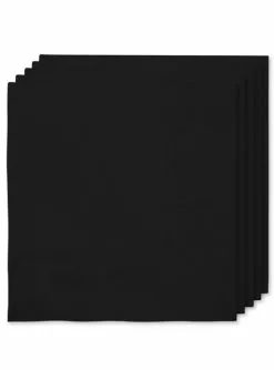 16 Servietten Schwarz - Unifarben (33x33 Cm)