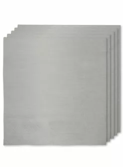 16 Servietten Silber - Unifarben (33x33 Cm)