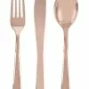 18 Plastikbestecke Roségold - Basicfarben Collection