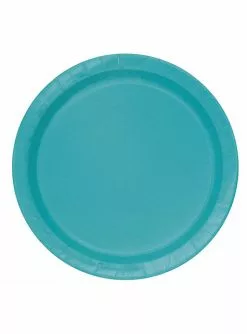 8 Kleine Pappteller Aquamarin (18 Cm) - Basicfarben Collection