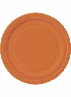 8 Kleine Pappteller Orange (18 Cm) - Basicfarben Collection