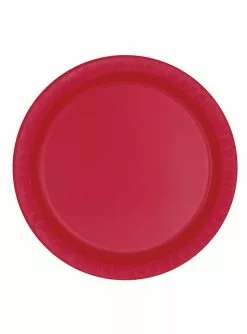 8 Kleine Pappteller Rot (18 Cm) - Basicfarben Collection
