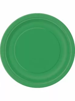 8 Kleine Pappteller Smaragdgrün (18 Cm) - Basicfarben Collection