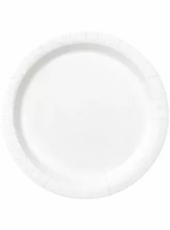 8 Kleine Pappteller Weiß (18 Cm) - Basicfarben Collection