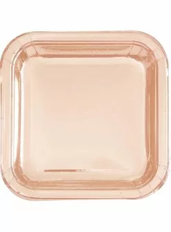 8 Pappteller Roségold (23 Cm) - Basicfarben Collection