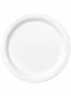 8 Pappteller Weiß (23 Cm) - Basicfarben Collection