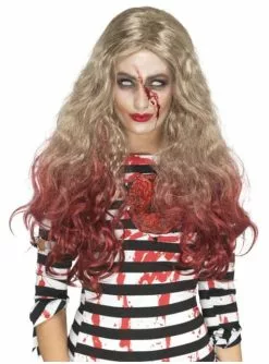 Blutige Zombie Perücke Blond Für Damen