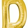 Buchstabe D Luftballon Gold