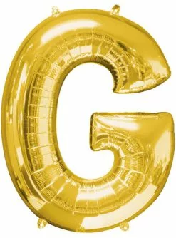Buchstabe G Luftballon Gold (86 Cm)