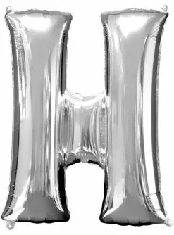Buchstabe H Luftballon Silber (86 Cm)