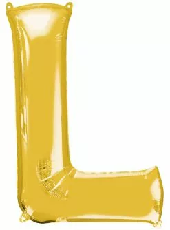 Buchstabe L Luftballon Gold (86 Cm)