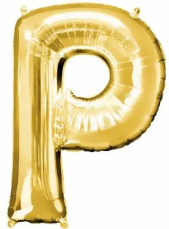 Buchstabe P Luftballon Gold (86 Cm)