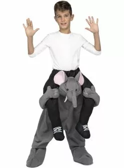 Elefant Ride On Kostüm Grau Für Kinder