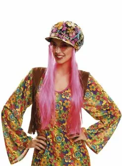 Flower Power Mütze Mit Haar