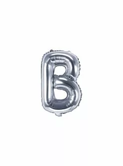 Folienballon Buchstabe B Silber (35cm)