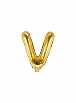 Folienballon Buchstabe V Gold (35cm)