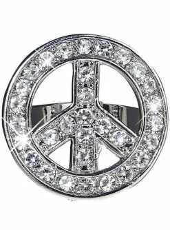 Friedens Ring Mit Glitzersteinen Für Erwachsene