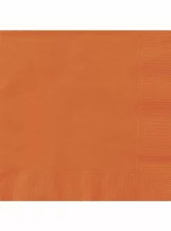 Große Servietten Set Orange 20-teilig - Basic-Farben Kollektion