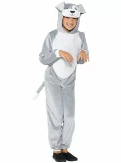 Hunde Kostüm Grau Für Kinder