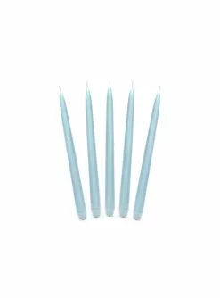 Kerzen Set 10-teilig Matt-himmelblau 24 Cm