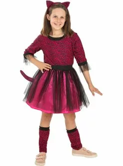 Leoparden Kostüm Rosa Für Mädchen