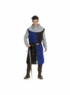 Mittelalter Surcot Blau Für Herren