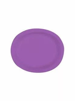 Ovale Teller Set Lila 8-teilig - Basic-Farben Kollektion