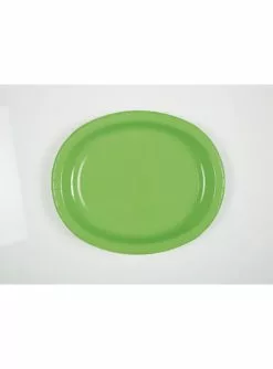 Ovale Teller Set Lindgrün 8-teilig - Basic-Farben Kollektion