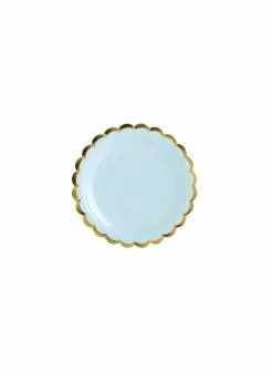 Pappteller Set 6-teilig Pastellblau - Yummy