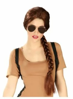 Perücke Mit Geflochtenem Zopf Braun