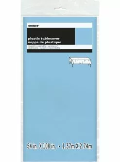Rechteckige Tischdecke Pastellblau - Basicfarben Collection
