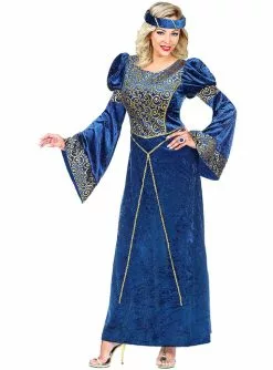 Renaissance Kostüm Blau Für Damen