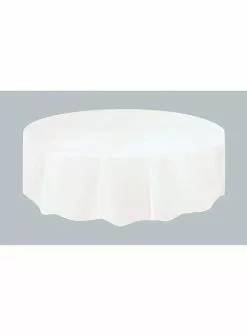 Runde Tischdecke Weiß - Basicfarben Collection