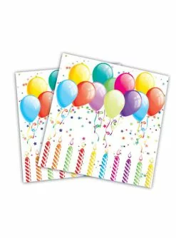 Set 20 Servietten Mit Geburtstagsluftballon Motiv