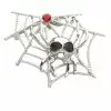 Spinnennetz-Brosche Mit Totenkopf-Spinne