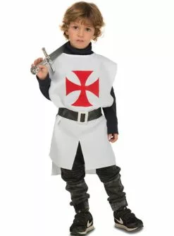 Tempelritter Tunika Weiß Für Jungen
