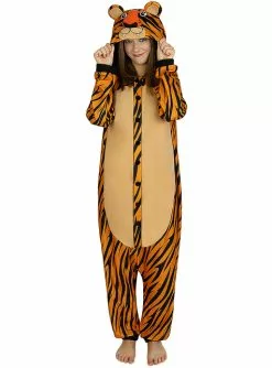 Tiger Onesie Kostüm Für Erwachsene -Tiere & Insekten Verkäufe tiger onesie kostum 3
