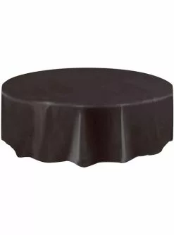 Tischdecke Rund Schwarz - Basicfarben Collection