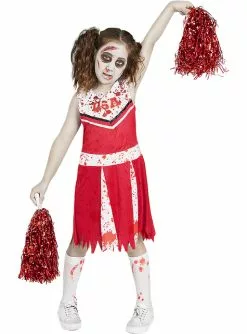 Zombie-Cheerleaderin Kostüm Für Mädchen